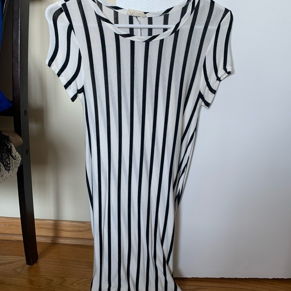 White striped dress